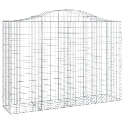 Cestos gabião arqueados 14 pcs 200x50x140/160 ferro galvanizado