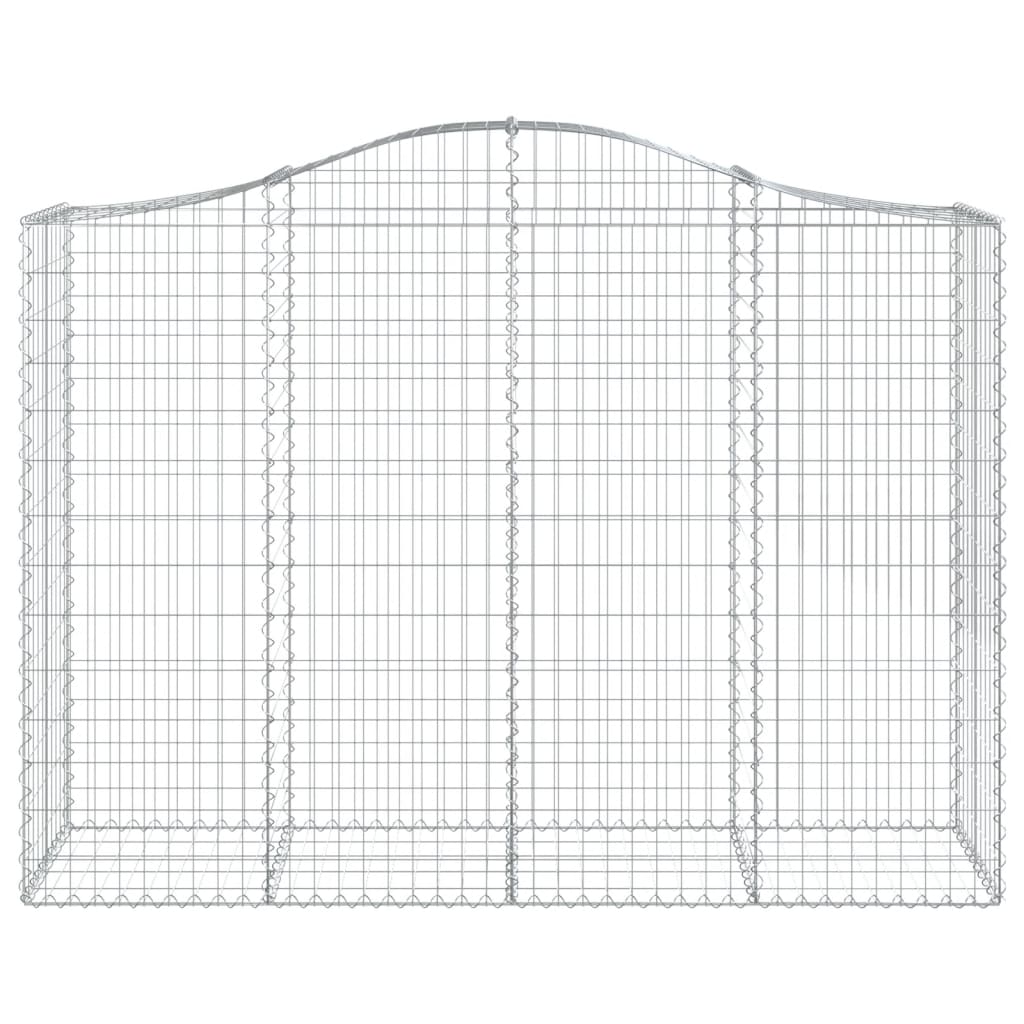 Cestos gabião arqueados 14 pcs 200x50x140/160 ferro galvanizado