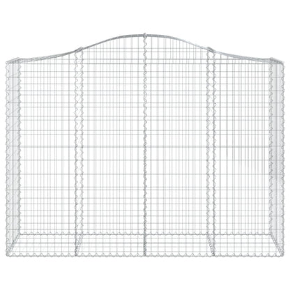 Cestos gabião arqueados 14 pcs 200x50x140/160 ferro galvanizado