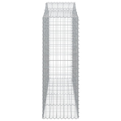 Cestos gabião arqueados 14 pcs 200x50x140/160 ferro galvanizado