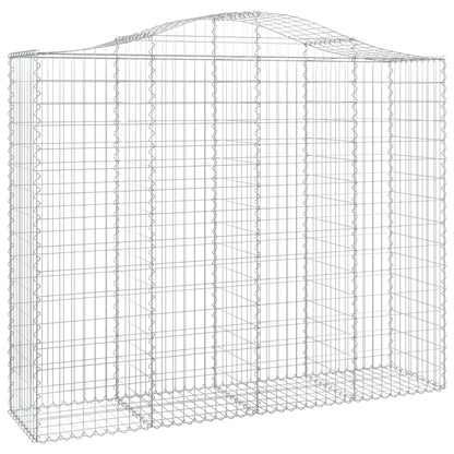 Cestos gabião arqueados 4pcs 200x50x160/180cm ferro galvanizado