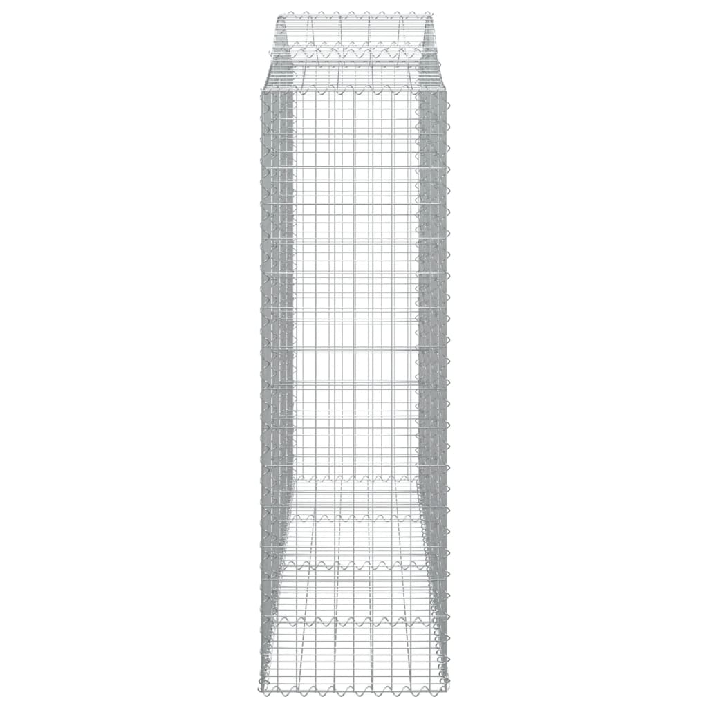 Cestos gabião arqueados 4pcs 200x50x160/180cm ferro galvanizado