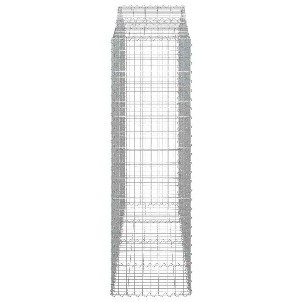 Cestos gabião arqueados 13 pcs 200x50x160/180 ferro galvanizado