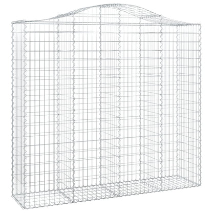 Cestos gabião arqueados 3pcs 200x50x180/200cm ferro galvanizado