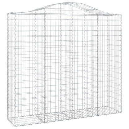 Cestos gabião arqueados 14 pcs 200x50x180/200 ferro galvanizado