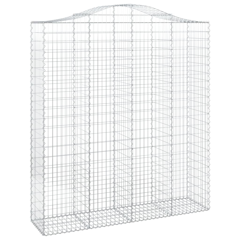 Cestos gabião arqueados 2pcs 200x50x220/240cm ferro galvanizado