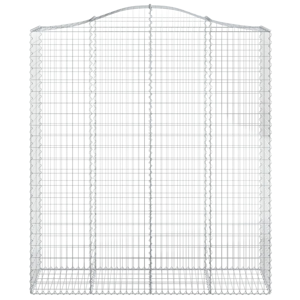 Cestos gabião arqueados 2pcs 200x50x220/240cm ferro galvanizado