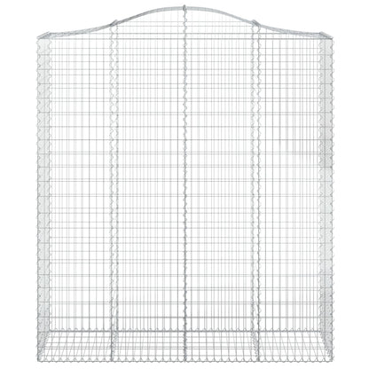 Cestos gabião arqueados 2pcs 200x50x220/240cm ferro galvanizado