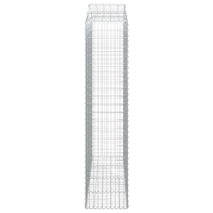 Cestos gabião arqueados 2pcs 200x50x220/240cm ferro galvanizado