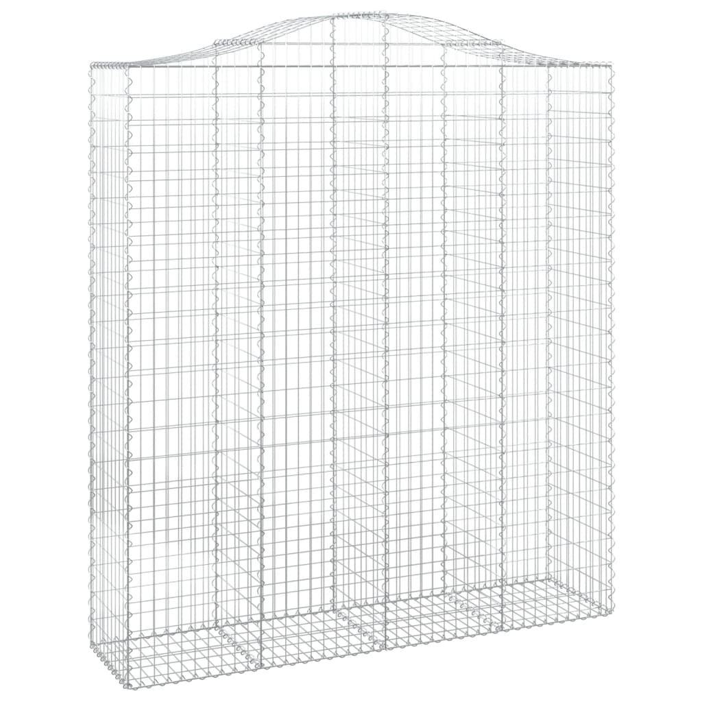 Cestos gabião arqueados 4pcs 200x50x220/240cm ferro galvanizado