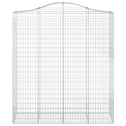 Cestos gabião arqueados 4pcs 200x50x220/240cm ferro galvanizado