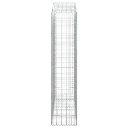 Cestos gabião arqueados 4pcs 200x50x220/240cm ferro galvanizado