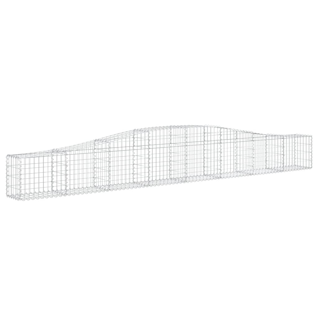 Cestos gabião arqueados 2 pcs 400x30x40/60 cm ferro galvanizado