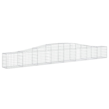 Cestos gabião arqueados 2 pcs 400x30x40/60 cm ferro galvanizado