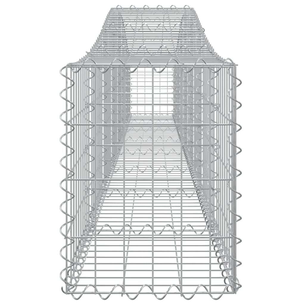 Cestos gabião arqueados 2 pcs 400x30x40/60 cm ferro galvanizado