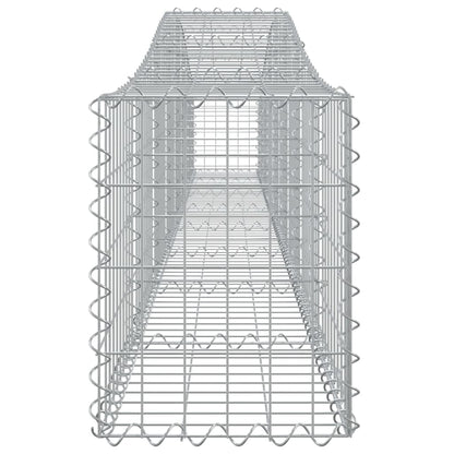 Cestos gabião arqueados 2 pcs 400x30x40/60 cm ferro galvanizado