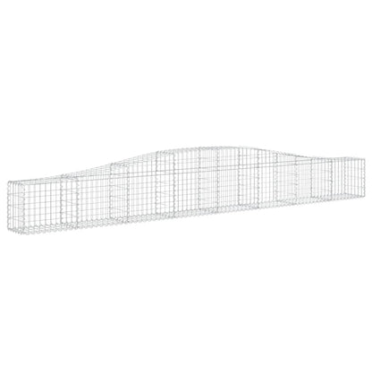 Cestos gabião arqueados 3 pcs 400x30x40/60 cm ferro galvanizado