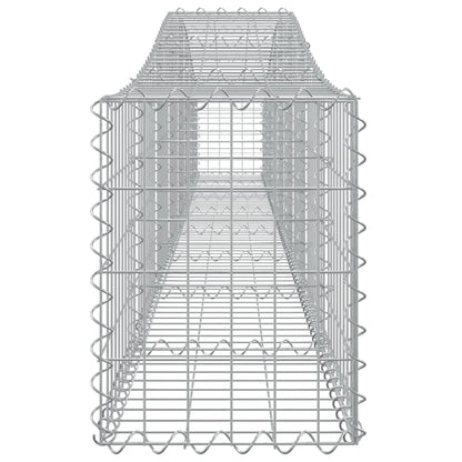 Cestos gabião arqueados 3 pcs 400x30x40/60 cm ferro galvanizado