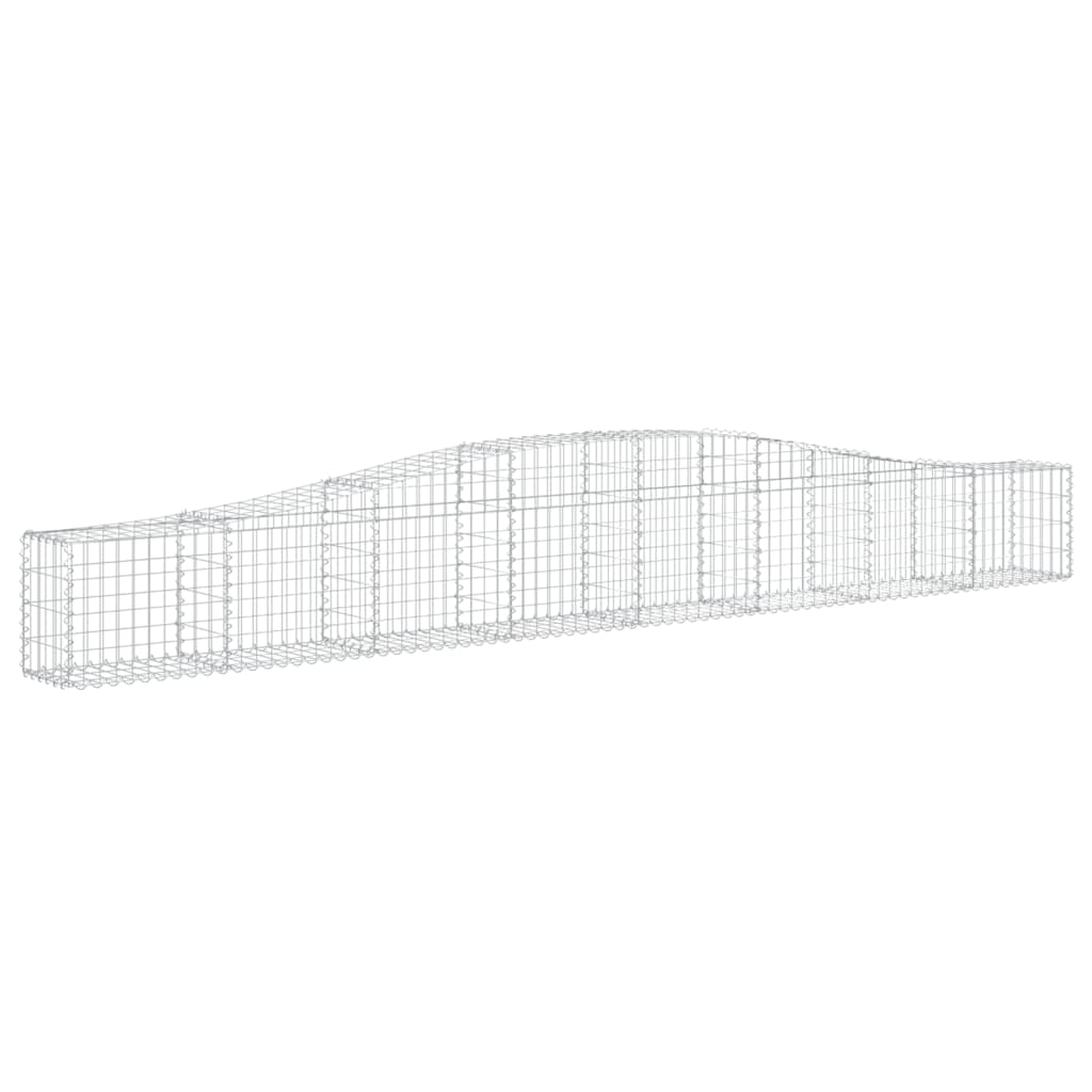 Cestos gabião arqueados 4 pcs 400x30x40/60 cm ferro galvanizado