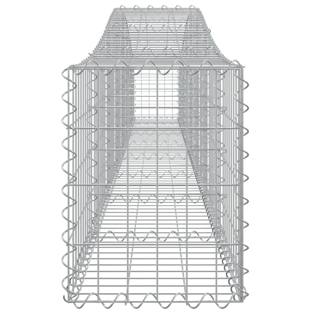 Cestos gabião arqueados 7 pcs 400x30x40/60 cm ferro galvanizado