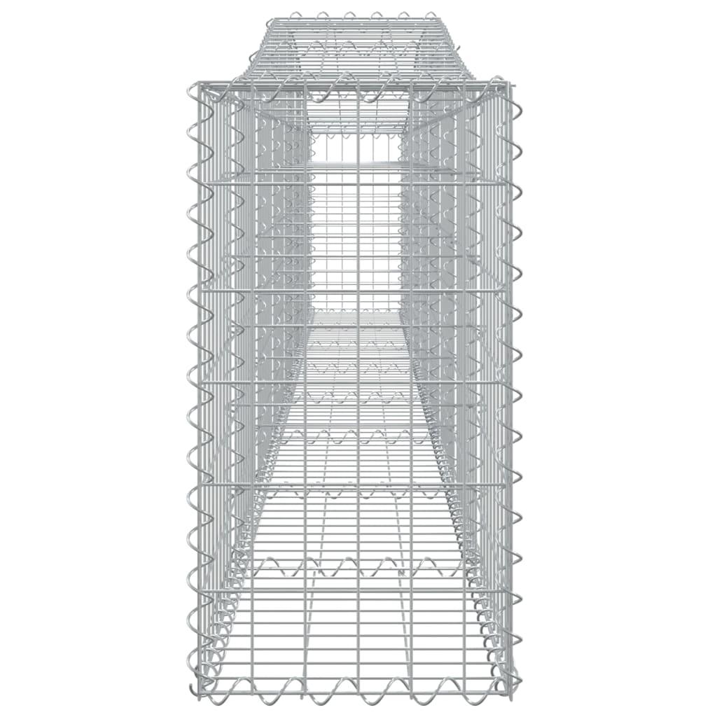 Cestos gabião arqueados 2 pcs 400x30x60/80 cm ferro galvanizado