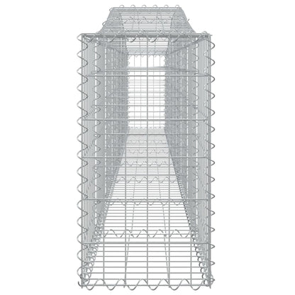 Cestos gabião arqueados 2 pcs 400x30x60/80 cm ferro galvanizado