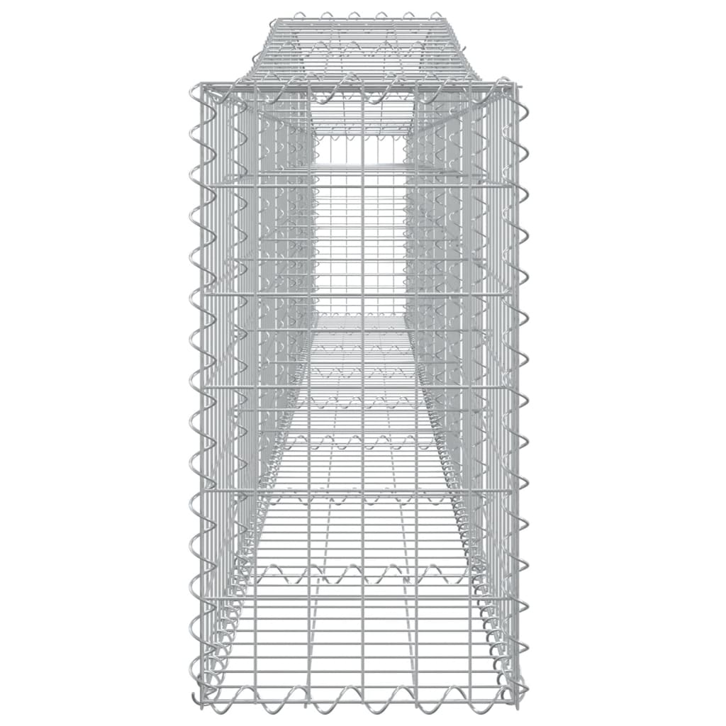 Cestos gabião arqueados 5 pcs 400x30x60/80 cm ferro galvanizado