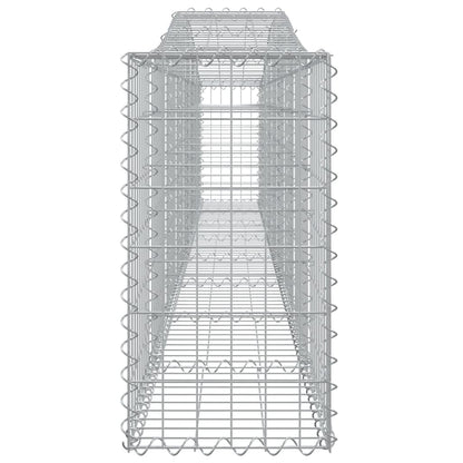 Cestos gabião arqueados 5 pcs 400x30x60/80 cm ferro galvanizado