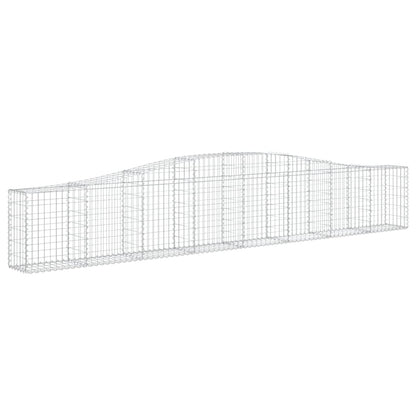 Cestos gabião arqueados 7 pcs 400x30x60/80 cm ferro galvanizado