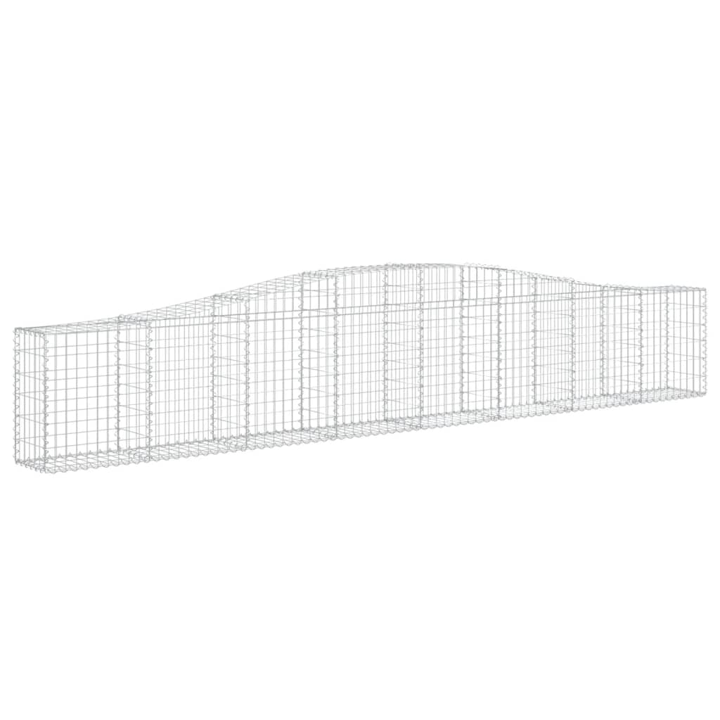 Cestos gabião arqueados 9 pcs 400x30x60/80 cm ferro galvanizado