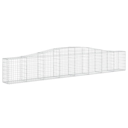 Cestos gabião arqueados 9 pcs 400x30x60/80 cm ferro galvanizado