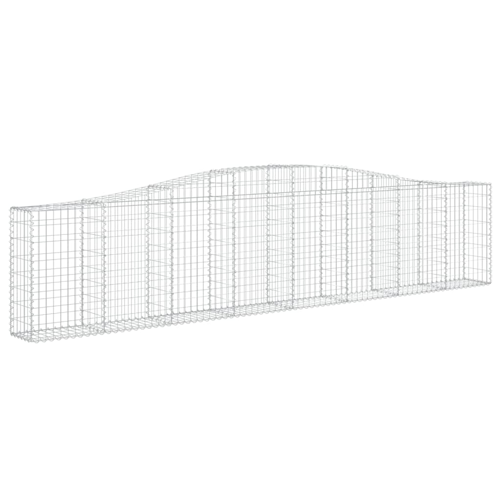 Cestos gabião arqueados 2 pcs 400x30x80/100cm ferro galvanizado