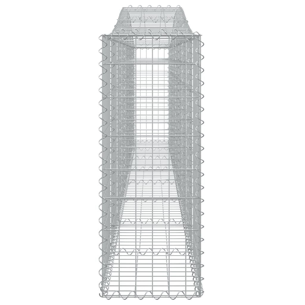 Cestos gabião arqueados 2 pcs 400x30x80/100cm ferro galvanizado