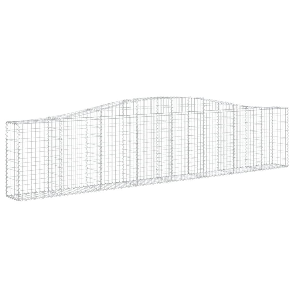 Cestos gabião arqueados 3 pcs 400x30x80/100cm ferro galvanizado