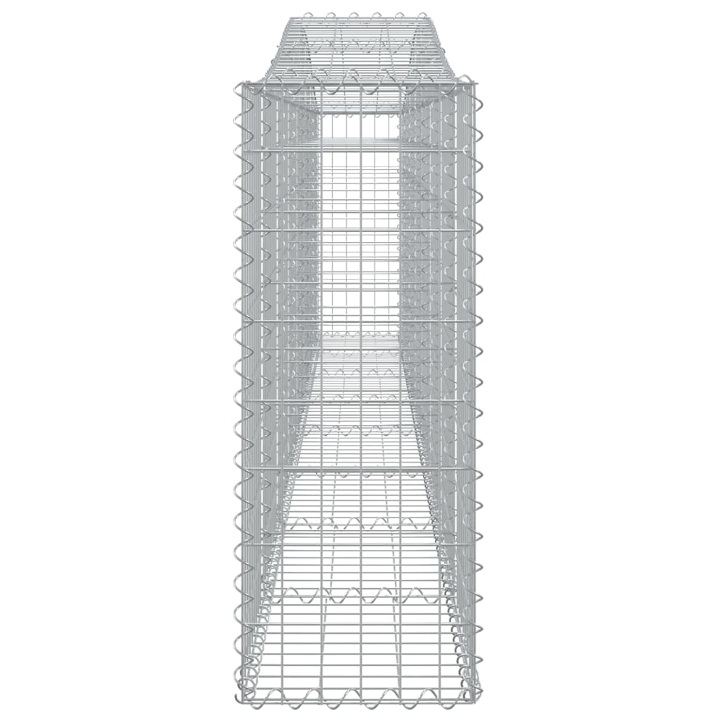 Cestos gabião arqueados 4 pcs 400x30x80/100cm ferro galvanizado