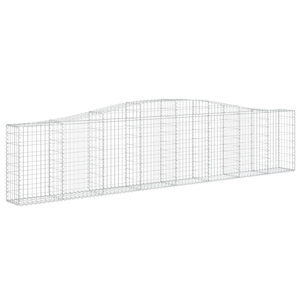 Cestos gabião arqueados 5 pcs 400x30x80/100cm ferro galvanizado