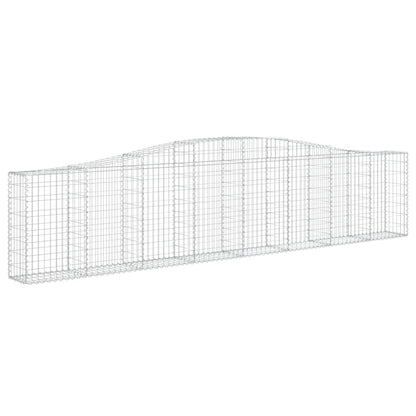 Cestos gabião arqueados 5 pcs 400x30x80/100cm ferro galvanizado