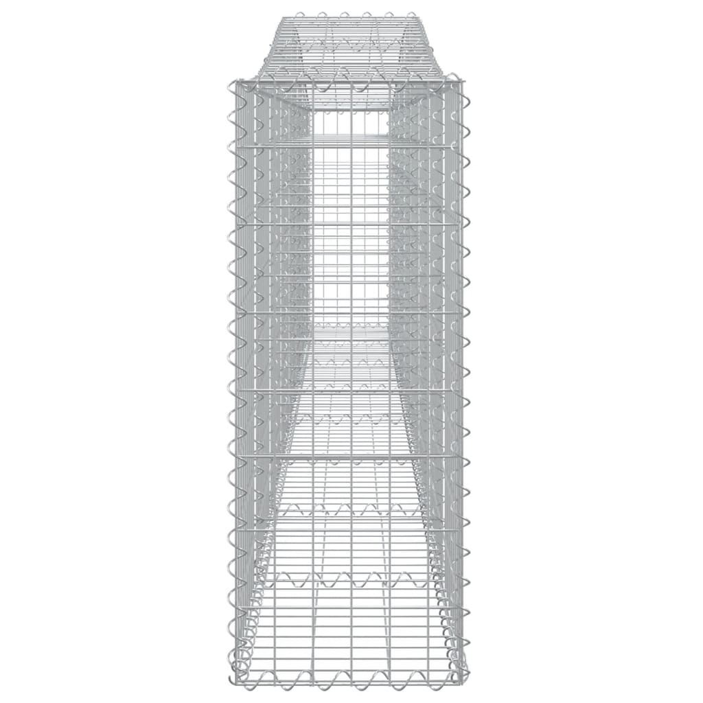 Cestos gabião arqueados 5 pcs 400x30x80/100cm ferro galvanizado