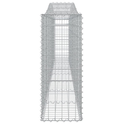 Cestos gabião arqueados 5 pcs 400x30x80/100cm ferro galvanizado