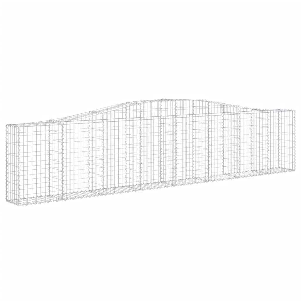 Cestos gabião arqueados 8 pcs 400x30x80/100cm ferro galvanizado