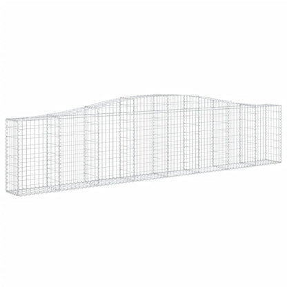 Cestos gabião arqueados 8 pcs 400x30x80/100cm ferro galvanizado