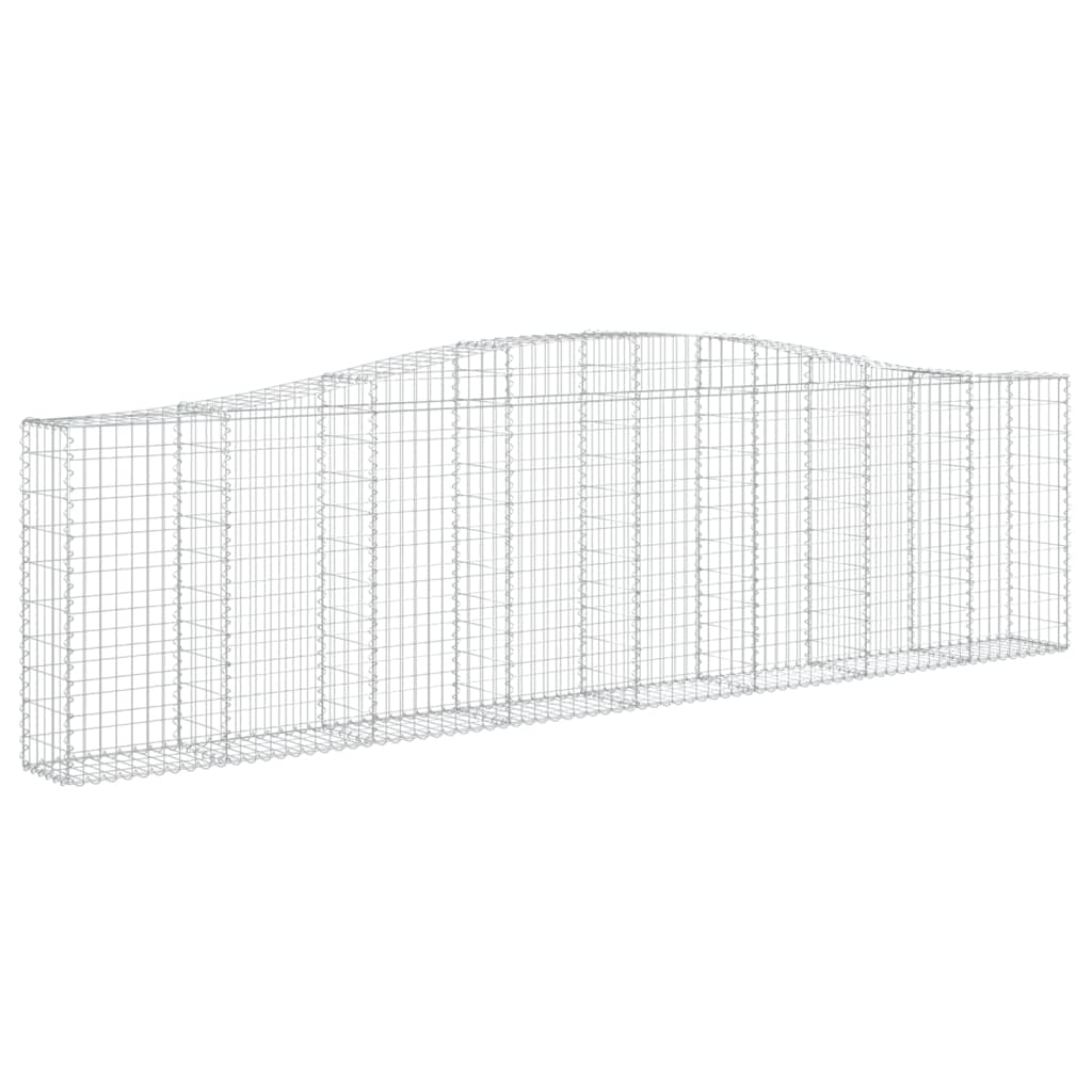 Cestos gabião arqueados 3pcs 400x30x100/120cm ferro galvanizado