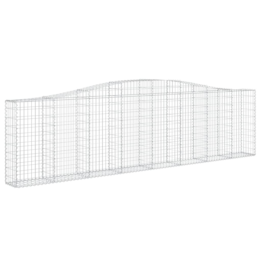 Cestos gabião arqueados 7pcs 400x30x100/120cm ferro galvanizado