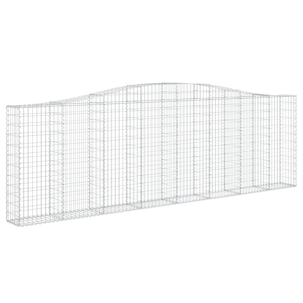 Cestos gabião arqueados 2pcs 400x30x120/140cm ferro galvanizado