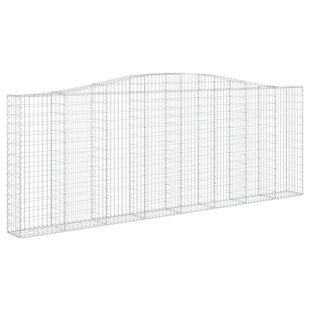 Cestos gabião arqueados 2pcs 400x30x140/160cm ferro galvanizado