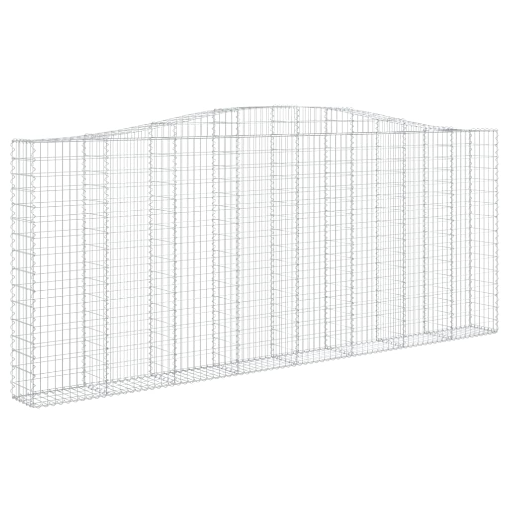 Cestos gabião arqueados 3pcs 400x30x160/180cm ferro galvanizado