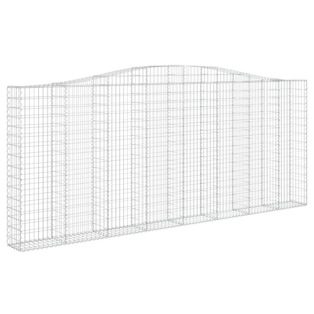 Cestos gabião arqueados 8pcs 400x30x160/180cm ferro galvanizado