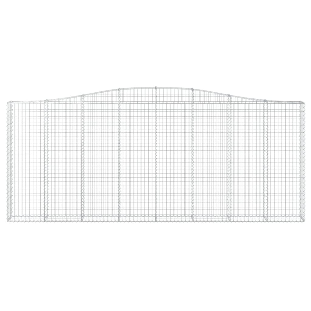 Cestos gabião arqueados 15 pcs 400x30x160/180 ferro galvanizado