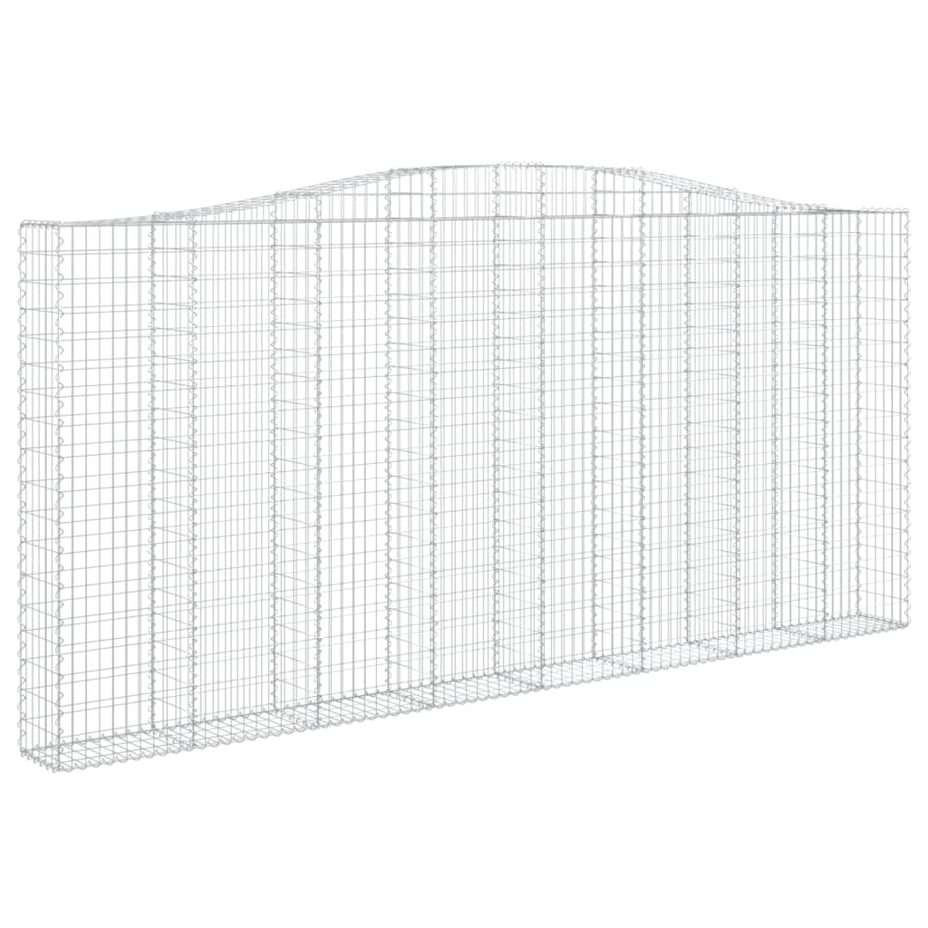 Cestos gabião arqueados 2pcs 400x30x180/200cm ferro galvanizado