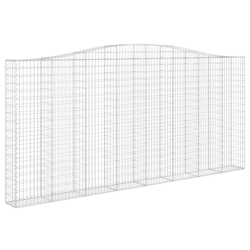 Cestos gabião arqueados 3pcs 400x30x180/200cm ferro galvanizado